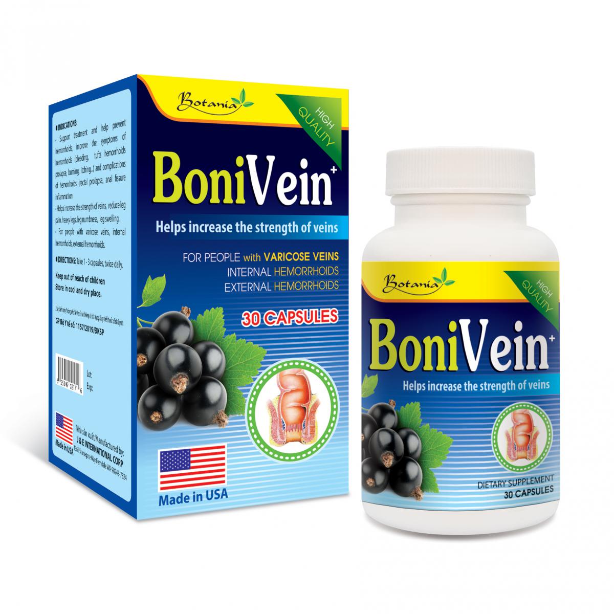 BoniVein: Thành phần, công dụng, bán ở đâu, giá bao nhiêu, đánh giá BoniVein
